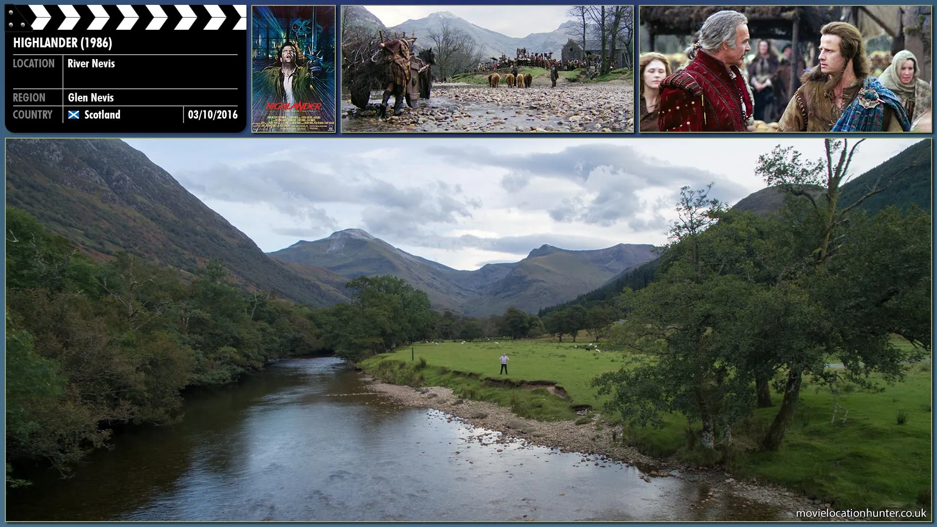 Filming location photo, shot in Scotland, for Highlander (1986). Scene description: Ramirez tells Connor he should leave Heather as they can never have a family due to his immortality and she will grow old as he remains young.