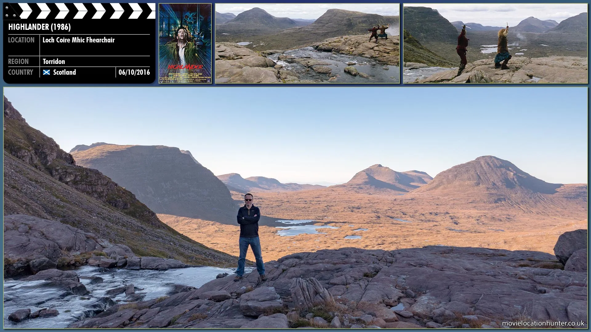 Filming location photo, shot in Scotland, for Highlander (1986). Scene description: During his training Ramirez explains to MacLeod that all immortals must fight until only one remains.